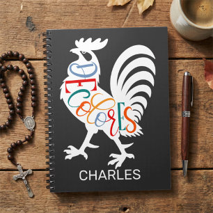 Caderno Espiral Galo do Cursillo DeColores Silhueta Branca