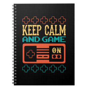 Caderno Espiral Gamer Gift Mantém Calma E Joga Jogo
