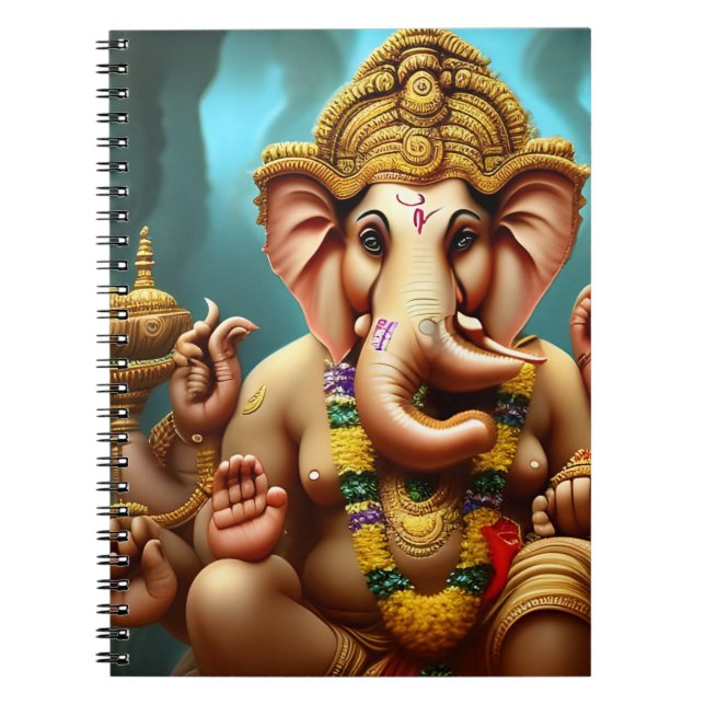 Caderno Espiral Ganesh toma uma selfie (Frente)