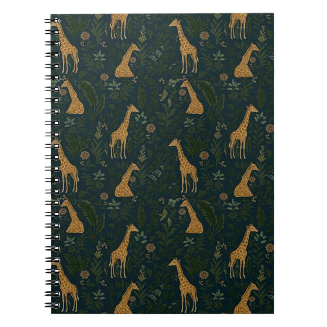 Caderno Espiral Gangout de Girafa Tropical (Frente)
