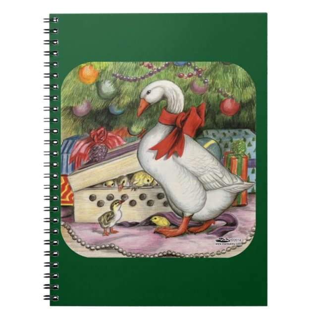 Caderno Espiral Ganso de Natal (Frente)