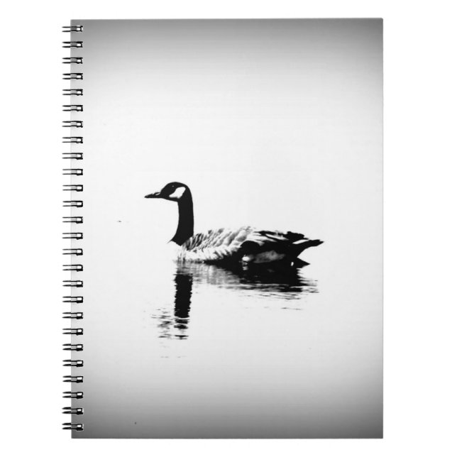 Caderno Espiral Ganso Preto e Branco (Frente)
