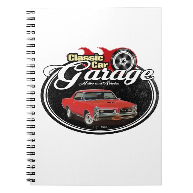 Caderno Espiral Garagem GTO Clássica (Frente)
