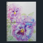 Caderno Espiral Garden Journal Pansy Floral Watercolour Notebook<br><div class="desc">Garden Journal Tulip Floral Watercolour Notebook. This notebook would make such a welcome gift for any garden or flower lover. As a gardener I always have need for a place to write when I planted certain seeds and what variety they were and perhaps to paste the seed packet to a...</div>