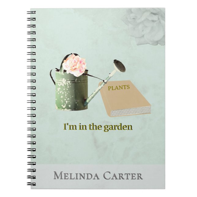 Caderno Espiral Garden Lover's Rustic Elegant Custom Notebook (Frente)