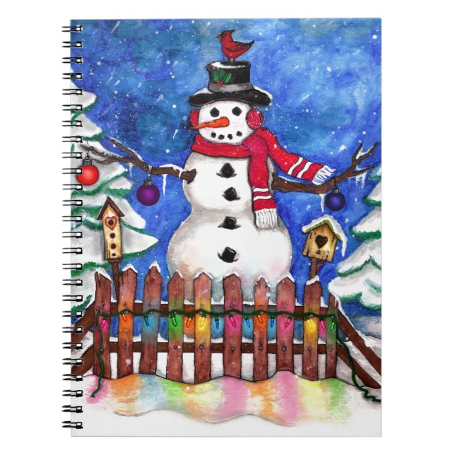 Caderno Espiral Garden Snowman (Frente)