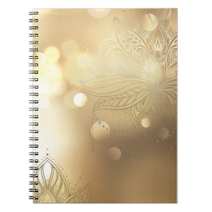 Caderno Espiral Gardolo de ouro de Mandala