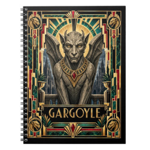 Caderno Espiral Gárgula, Art Déco Mítico
