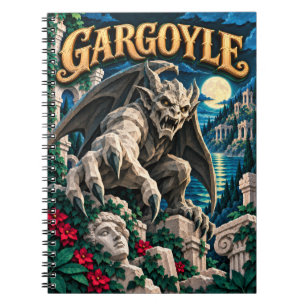 Caderno Espiral Gárgula, Monstro de Corte de Papel