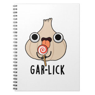 Caderno Espiral Garlick Funny Garlic Herb Pun