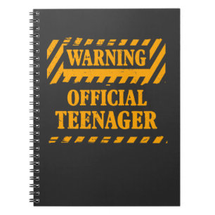 Caderno Espiral Garota 13 Advertência de Aniversário Adolescente