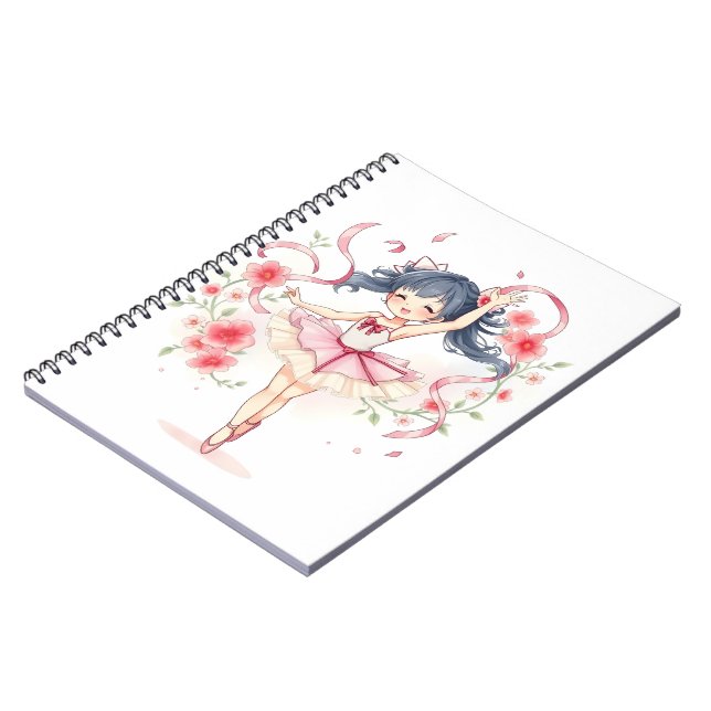 Caderno Espiral Garota bailarina fofa (Left Side)