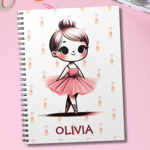 Caderno Espiral Garota Bailarina Pequenina Fofa