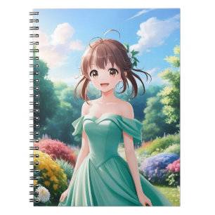 Caderno Espiral Garota de Anime Kawaii