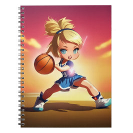 Caderno Espiral Garota de Basquete