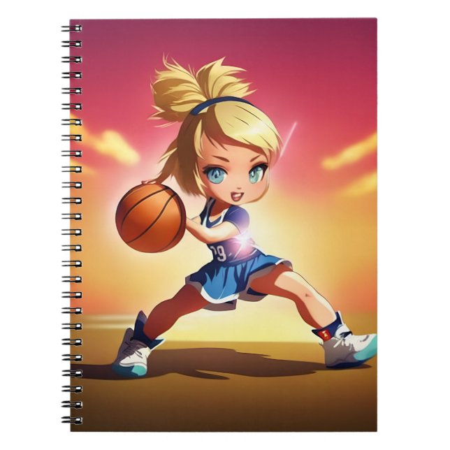 Caderno Espiral Garota de Basquete (Frente)