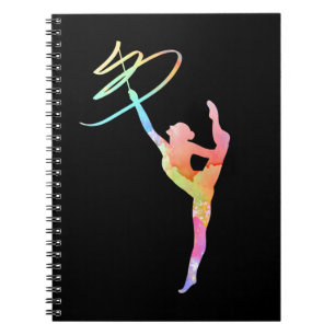 Caderno Espiral Garota de ginástica rítmica colorida