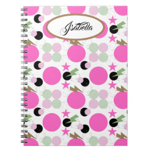 Caderno Espiral Garota geométrica gráfica