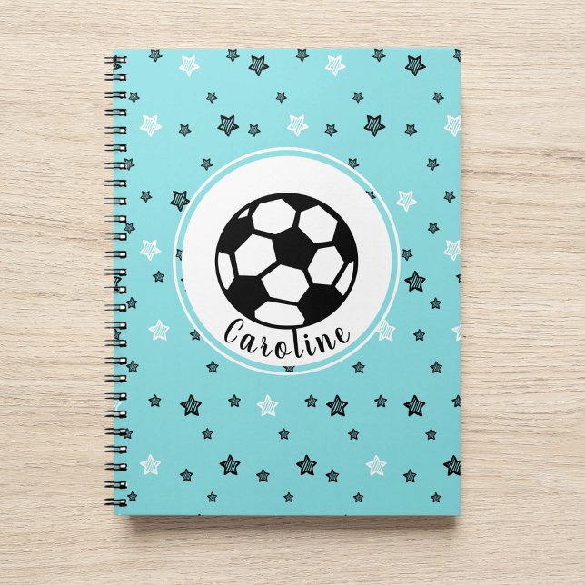 Caderno Espiral Garota Legal de Futebol Rosa e Preto Esportivo Per (Criador carregado)