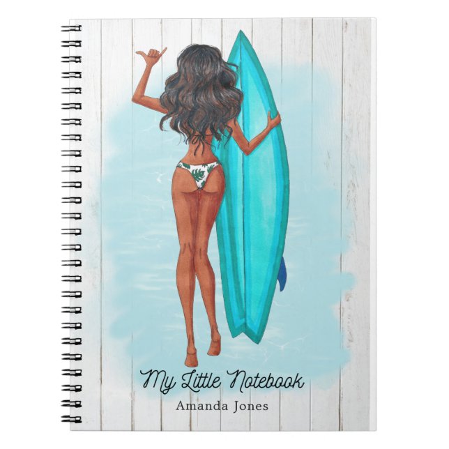 Caderno Espiral Garota Surfista (Frente)