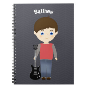 Caderno Espiral Garoto de Aniversário Estrela do Rock