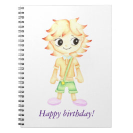 Caderno Espiral Garoto ruivo engraçadinho