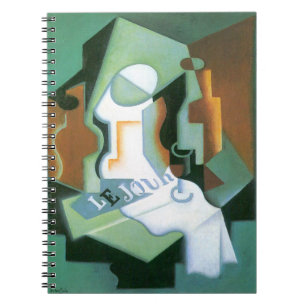 Caderno Espiral Garrafa e Fruteira de Juan Gris, Cubismo Vintage