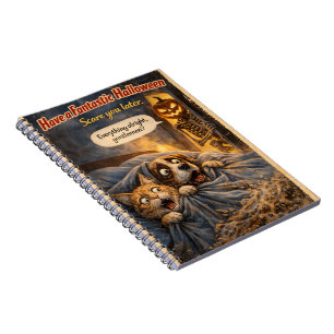 Caderno Espiral Garrafações assustadoras tudo bem senhores Ha