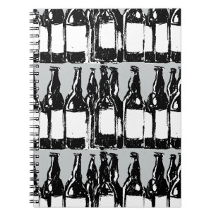 Caderno Espiral garrafas de cerveja