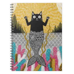 Caderno Espiral Gatinha Sereia Única