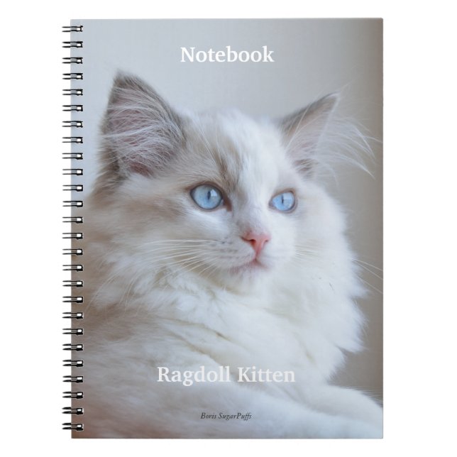 Caderno espiral - gatinho Boris SugarPuffs de (Frente)