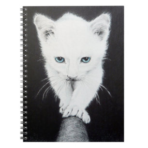 Caderno Espiral Gatinho branco e bonito Desenho de animais Amantes