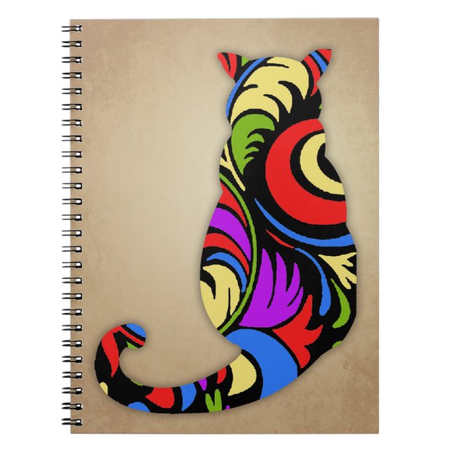 Caderno Espiral Gatinho Colorido (Frente)