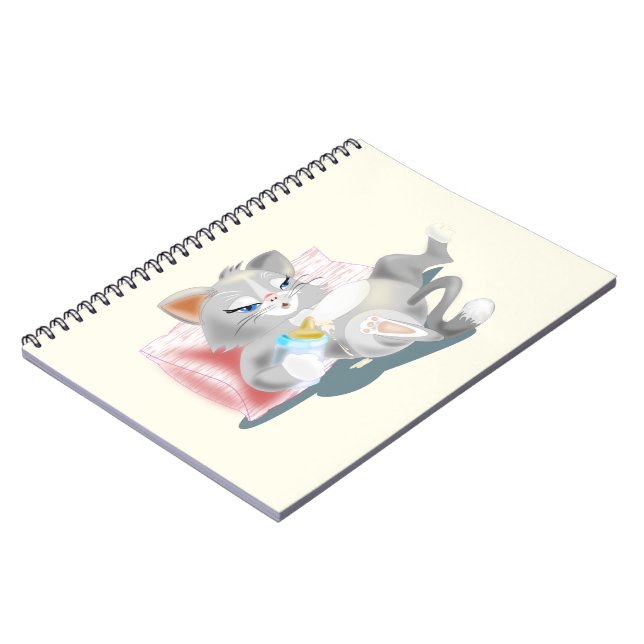 Caderno Espiral Gatinho De Bebê (Left Side)