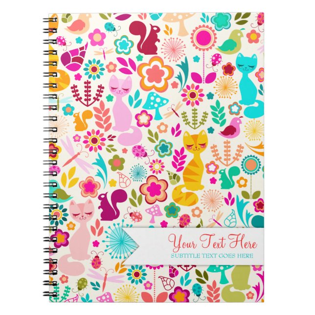 Caderno Espiral Gatinho do jardim (Frente)
