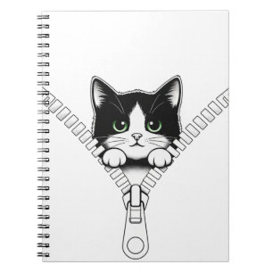 Caderno Espiral Gatinho Engraçado Espia 
