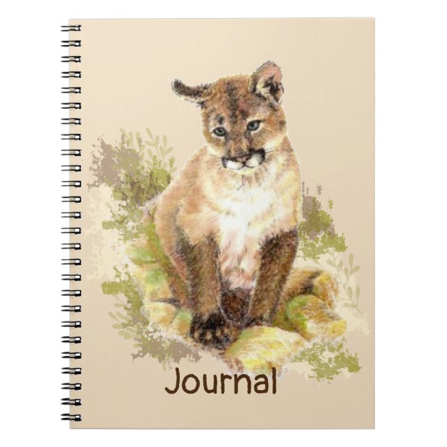 Caderno Espiral Gatinho Gato De Leão Da Montanha Cugar (Frente)