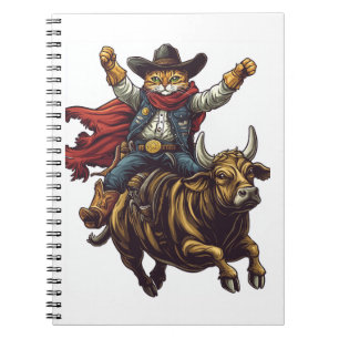 Caderno Espiral Gatinho Yeehaw - Rodeo Cowboy Selvagem de Gato Oci