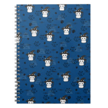 Gatinhos e impressões de pata em ceruliano escuro