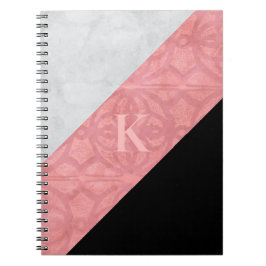 Caderno Espiral Gatique Rosa Ruddy E Melancia Negra Monograma