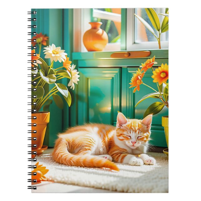 Caderno Espiral Gato adormecido (Frente)