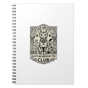 Caderno Espiral Gato Antigo Egípcio Gráfico de Gato Engraçado - Eg