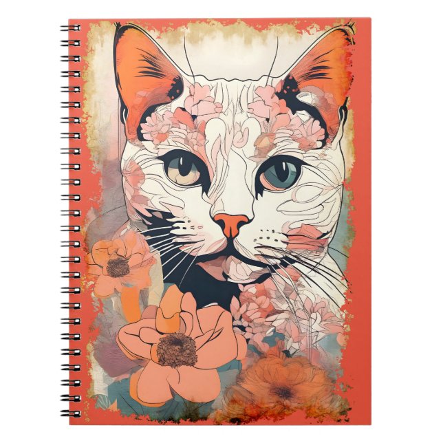 Caderno Espiral Gato Artístico (Frente)