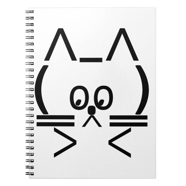 Caderno Espiral Gato ASCII (Frente)