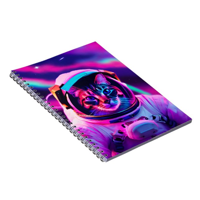 Caderno Espiral gato astronauta (Lado Direito)
