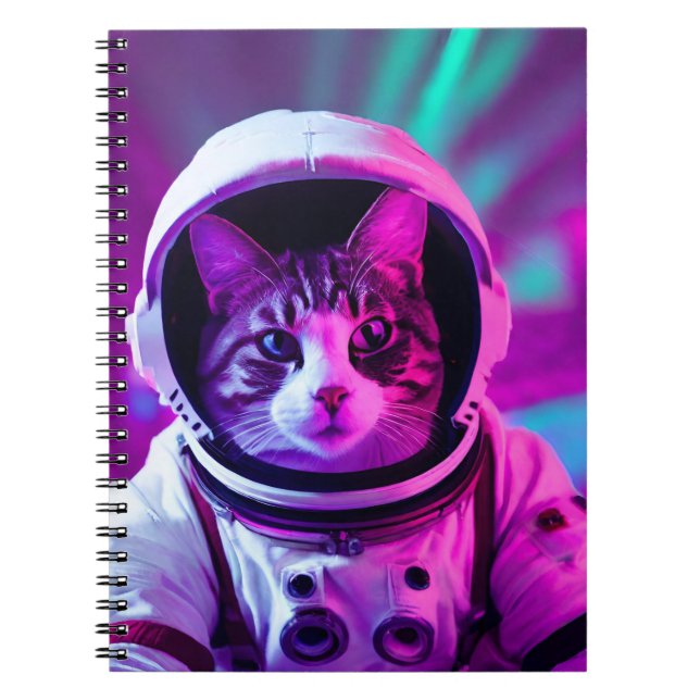 Caderno Espiral gato astronauta (Frente)