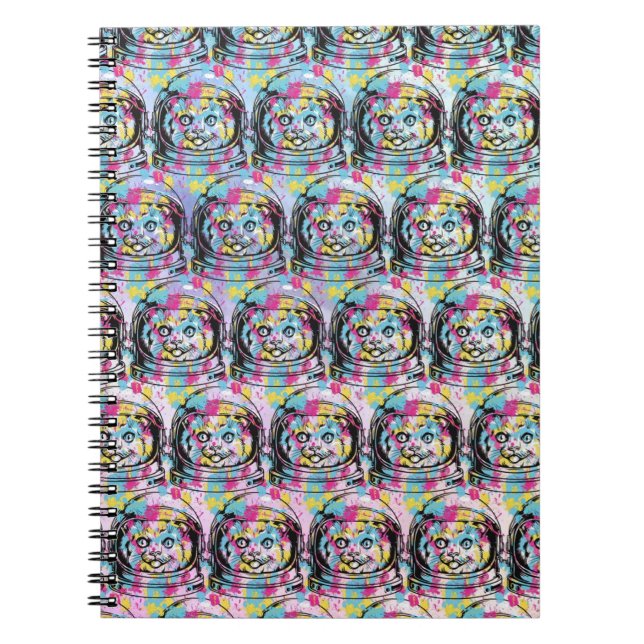 Caderno Espiral Gato Astronauta (Frente)