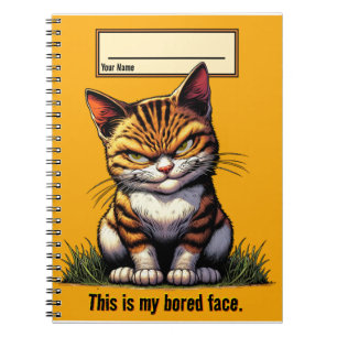 Caderno Espiral Gato Bordado