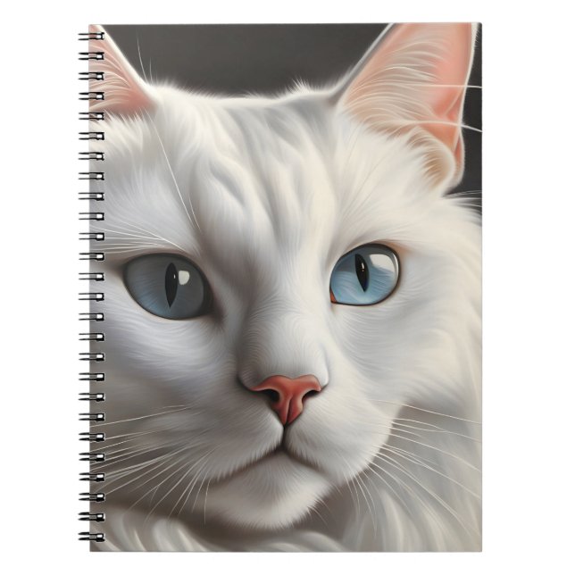 Caderno Espiral Gato Branco (Frente)