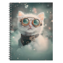 Caderno Espiral Gato Branco Branca de Neve Whimsical, Kitten, Gati